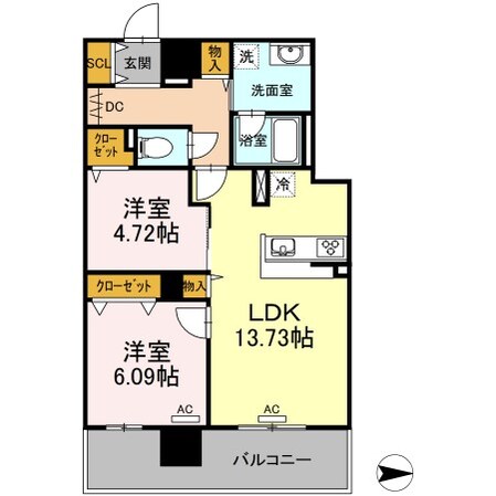 TWIN TOWERS AZUKIの物件間取画像